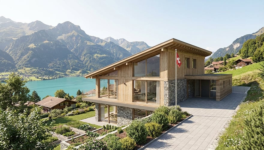 Modernes Einfamilienhaus in der Schweiz zum Thema Eigenmietwert