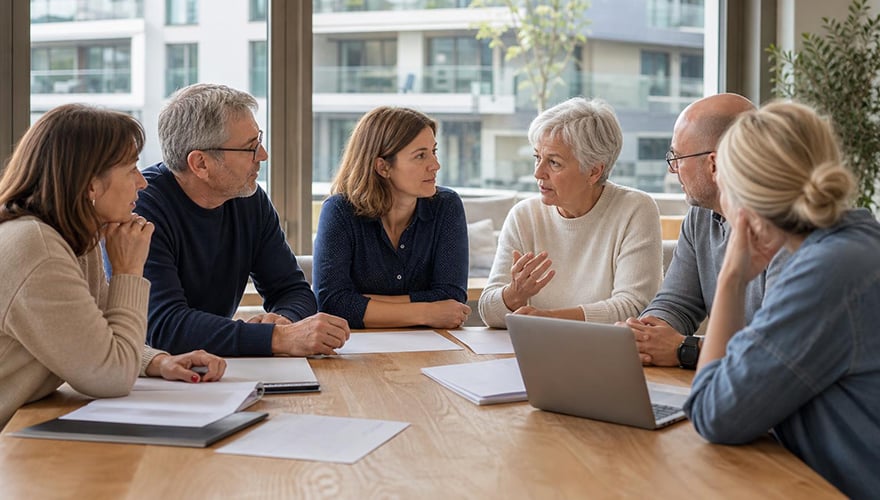 Eigentümerversammlung einer Stockwerkeigentümergemeinschaft