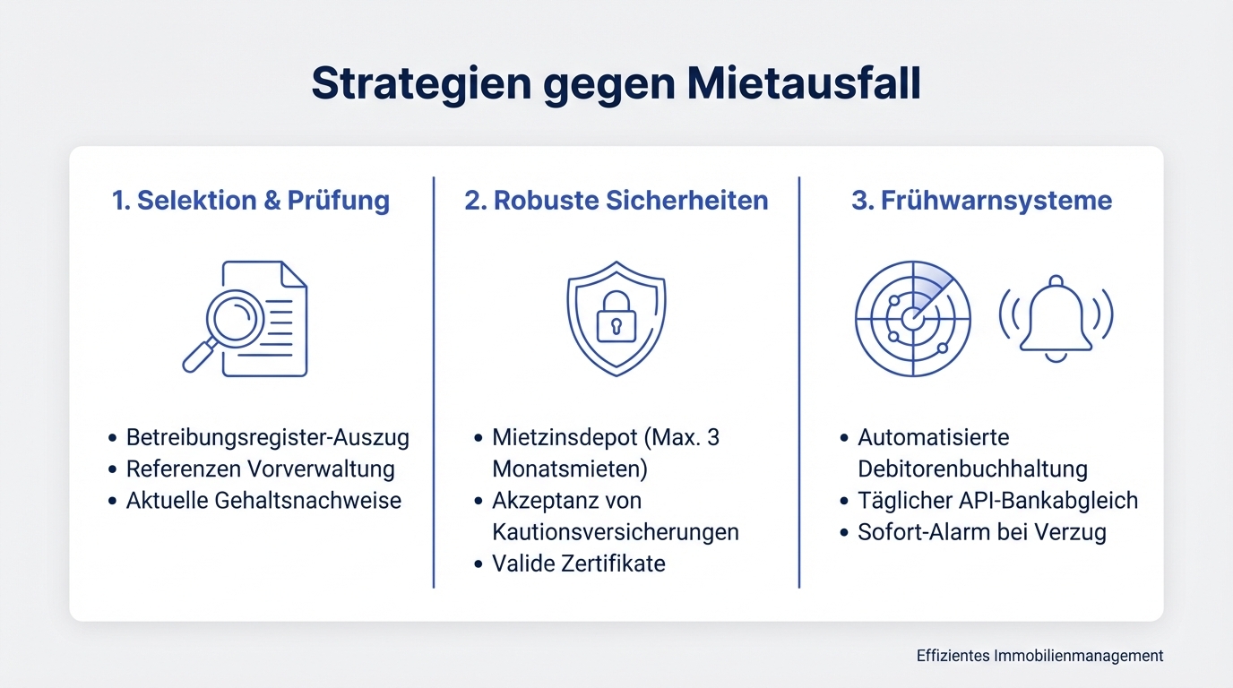 Folie: Strategien gegen Mietausfall – Selektion, Sicherheiten, Frühwarnsysteme